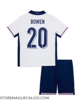 Inghilterra Jarrod Bowen #20 Maglia Gara Casa Repliche Europei 2024 Bambino